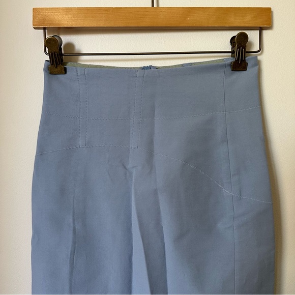 Acne Rene Stretch Pencil Skirt in Powder Blue - Picture 2 of 10
